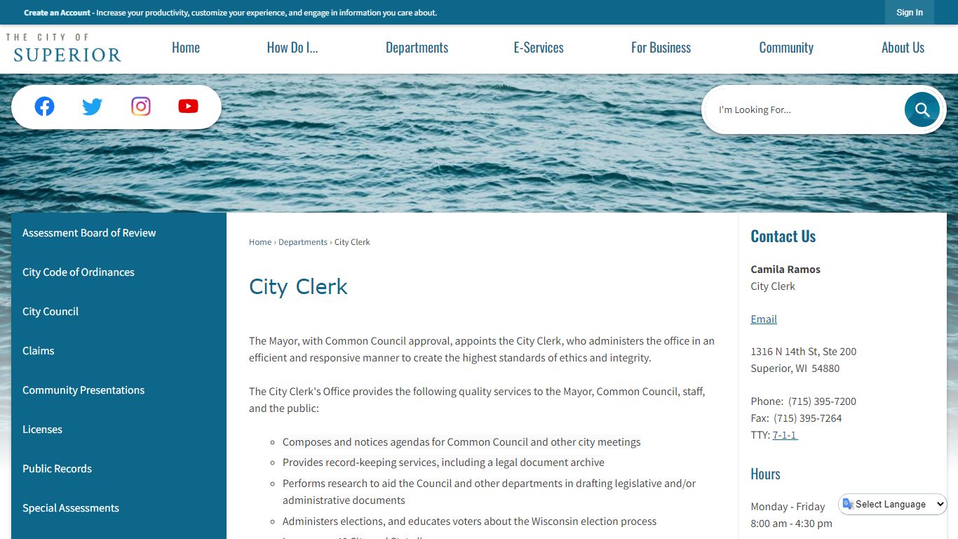 City Clerk | Superior, WI - Official Website